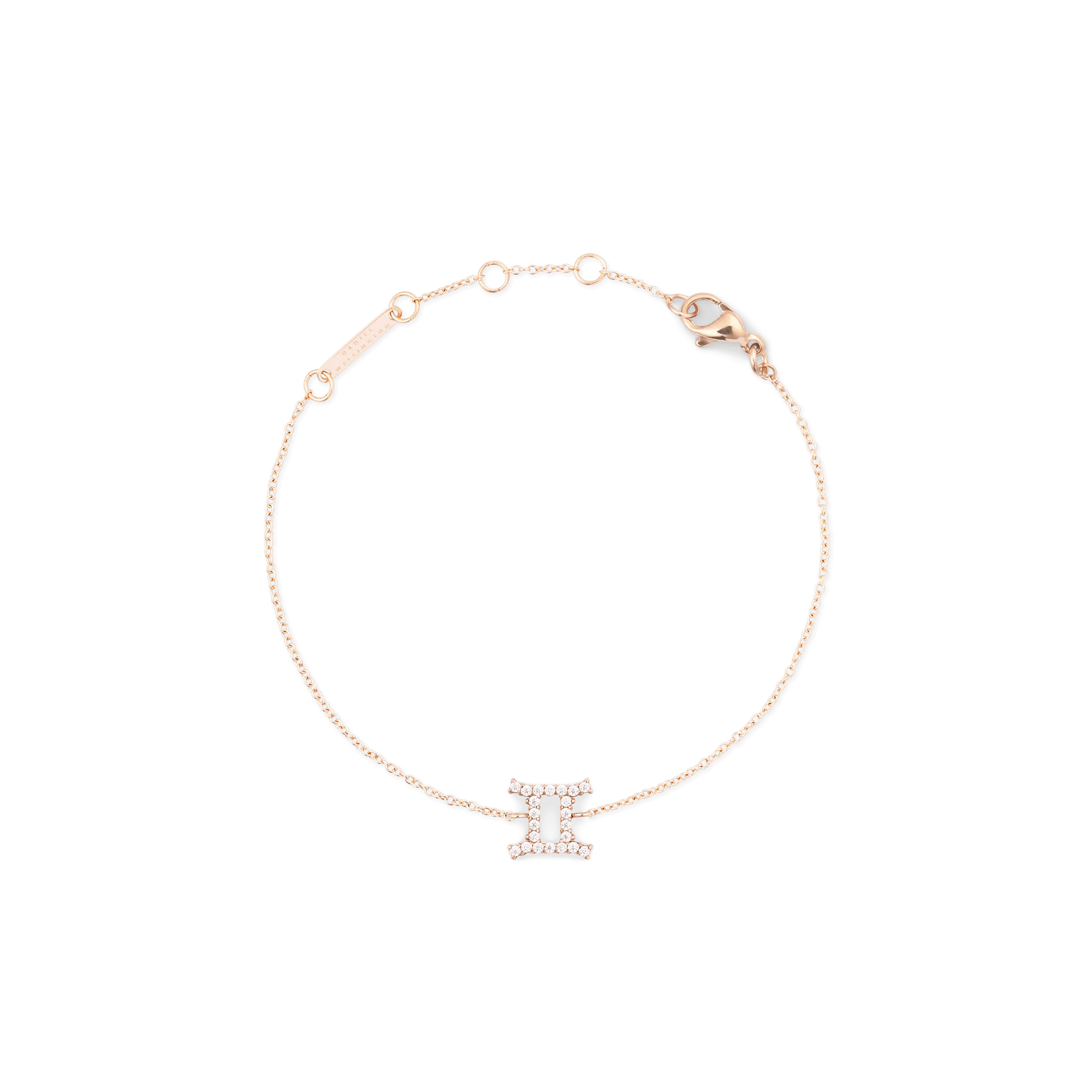 Daniel Wellington Crystal Zodiac Chain Bracelet Rose Gold