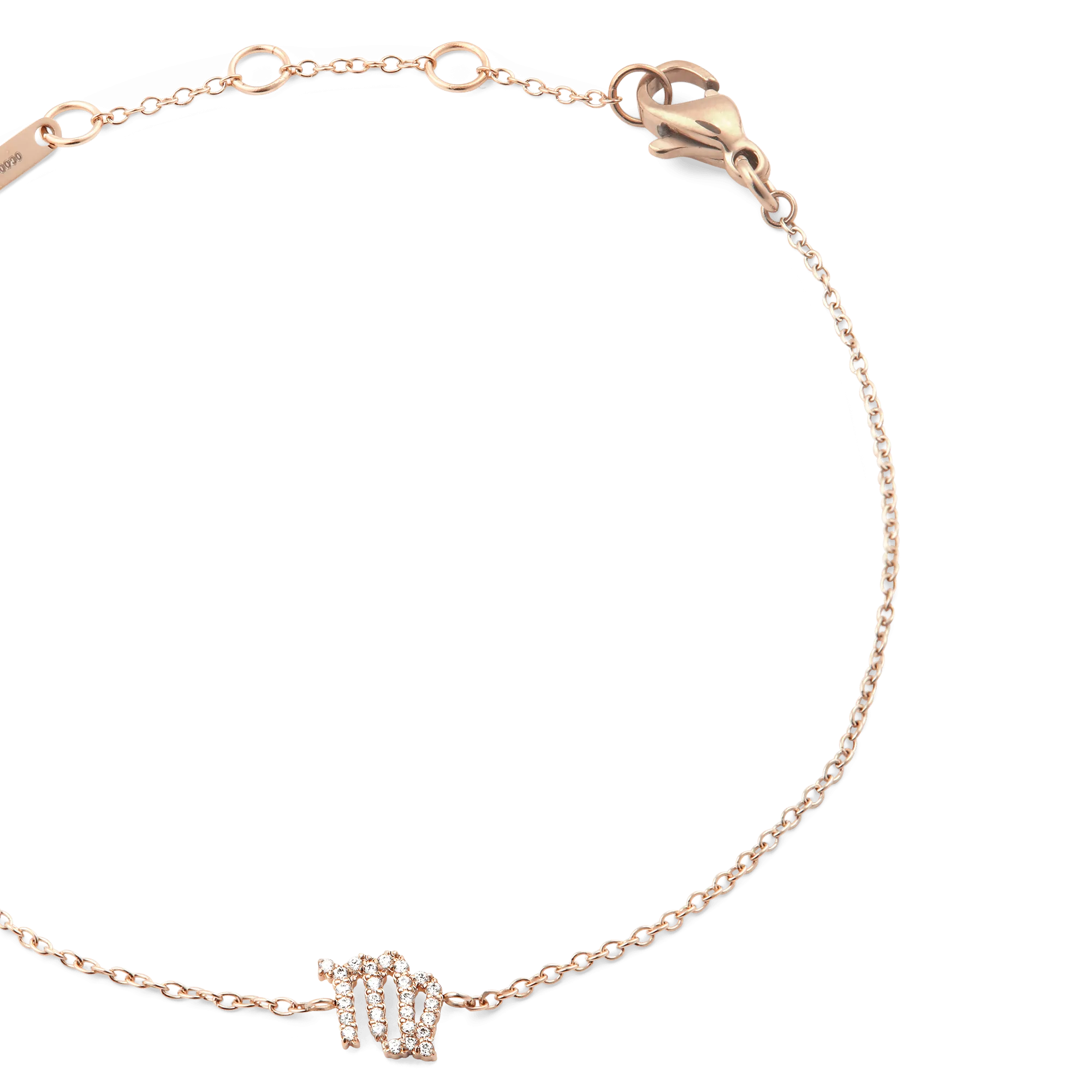 Daniel Wellington Crystal Zodiac Chain Bracelet Rose Gold