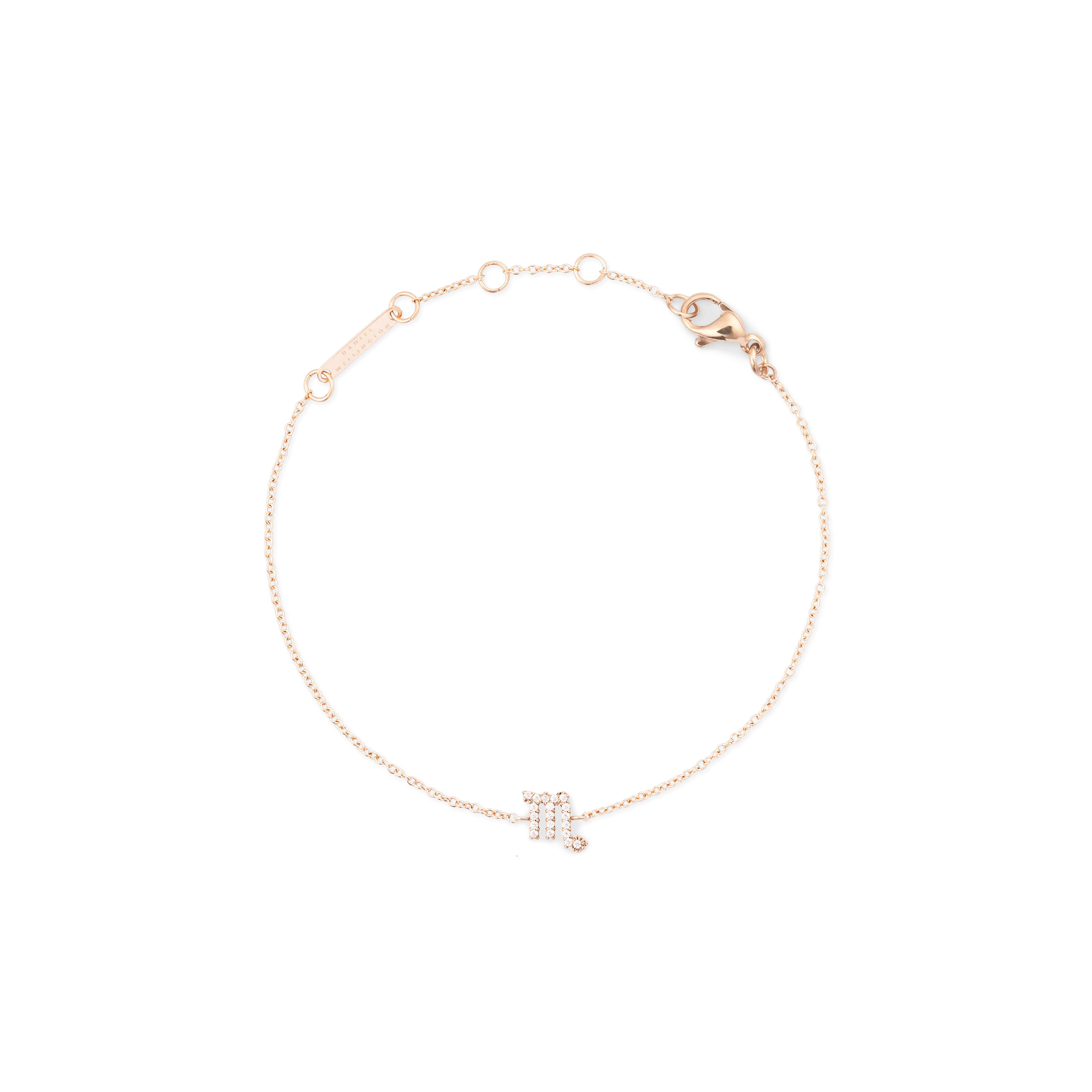 Daniel Wellington Crystal Zodiac Chain Bracelet Rose Gold