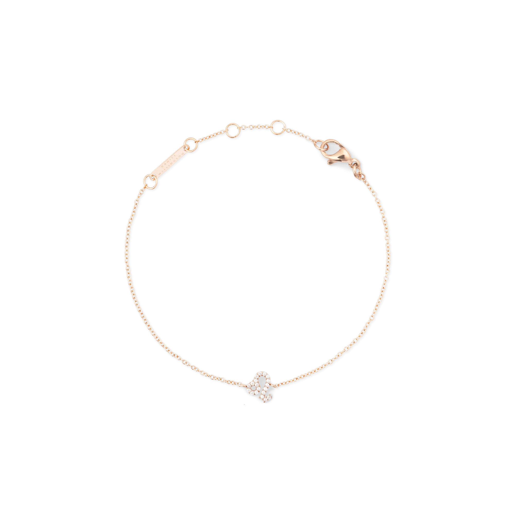 Daniel Wellington Crystal Zodiac Chain Bracelet Rose Gold