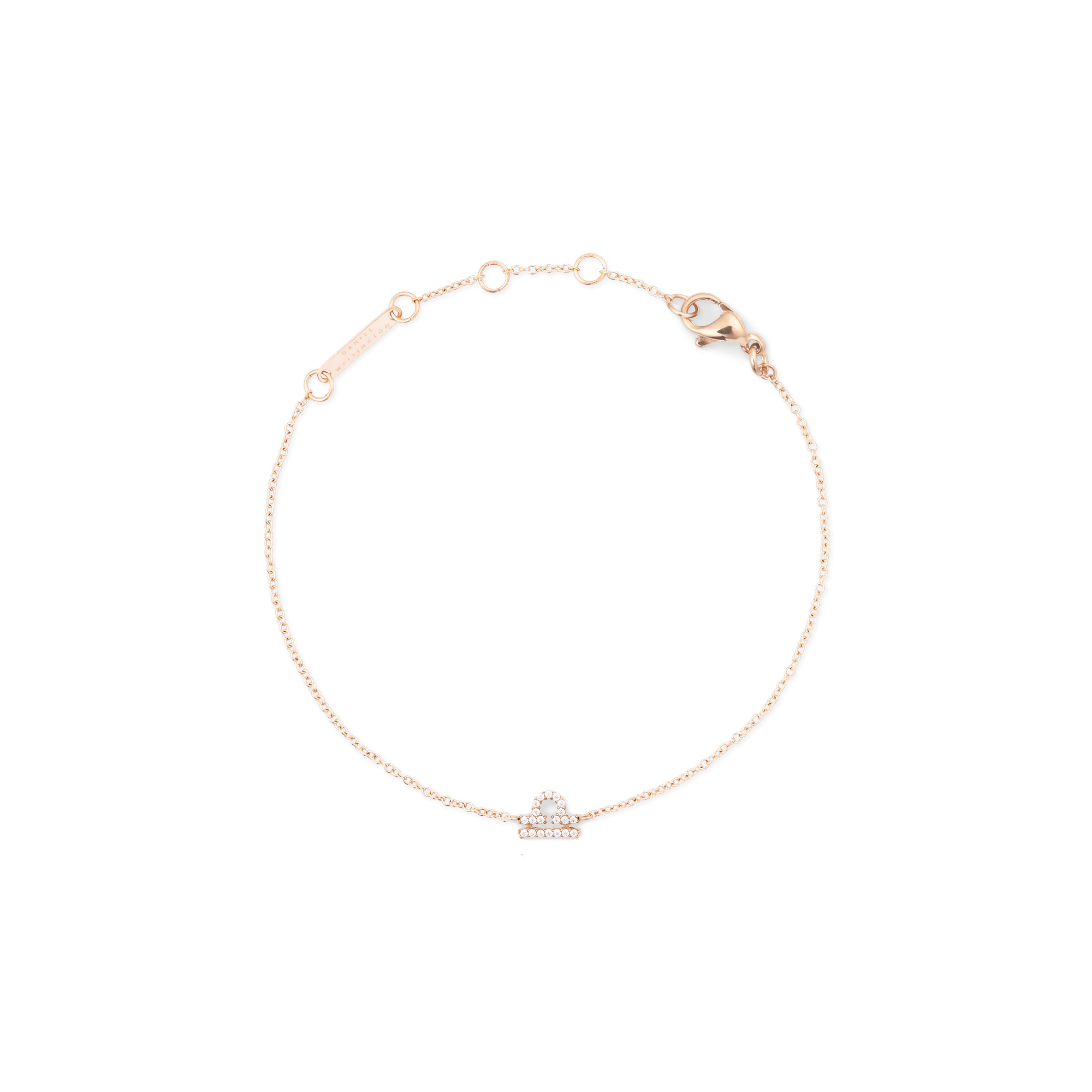 Daniel Wellington Crystal Zodiac Chain Bracelet Rose Gold