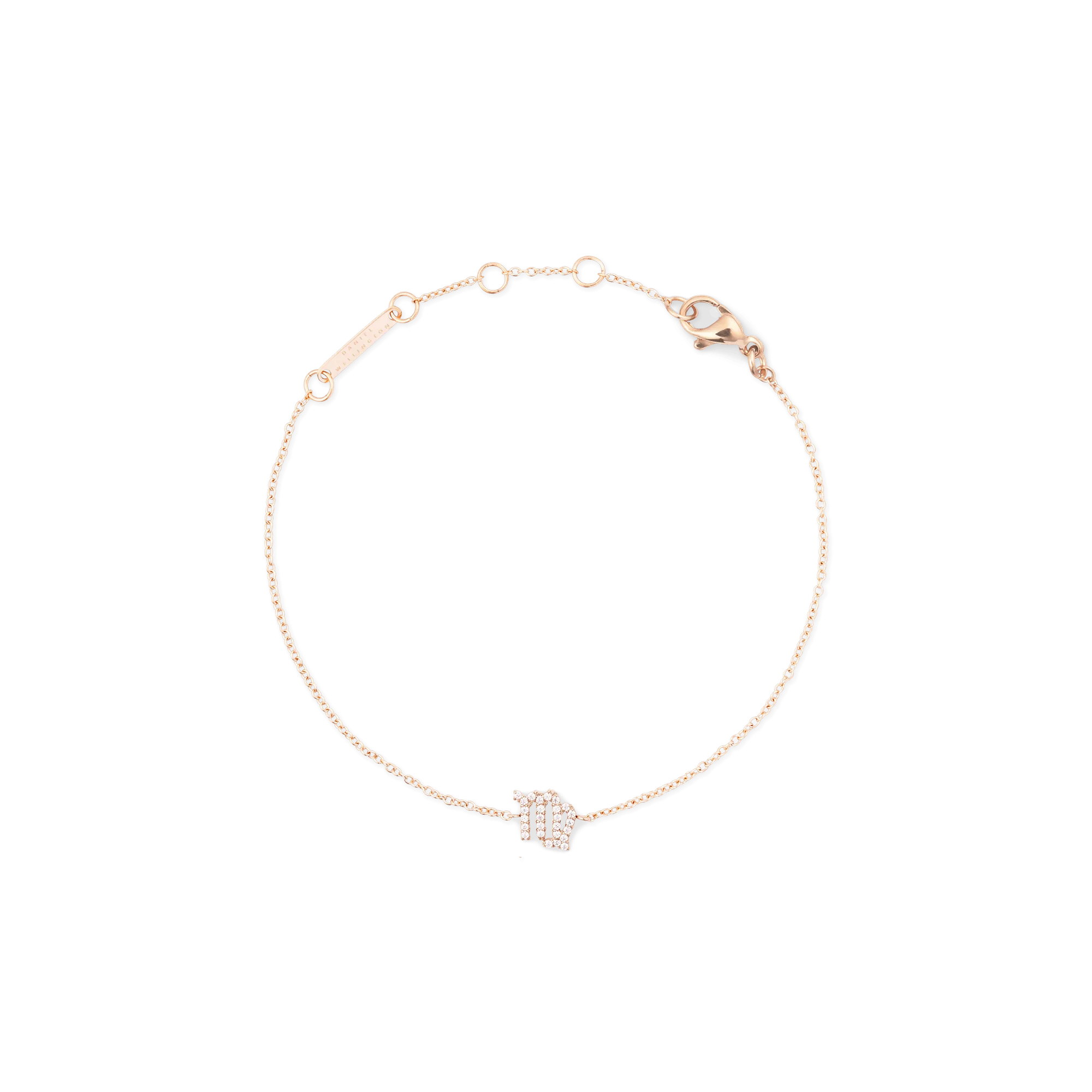 Daniel Wellington Crystal Zodiac Chain Bracelet Rose Gold