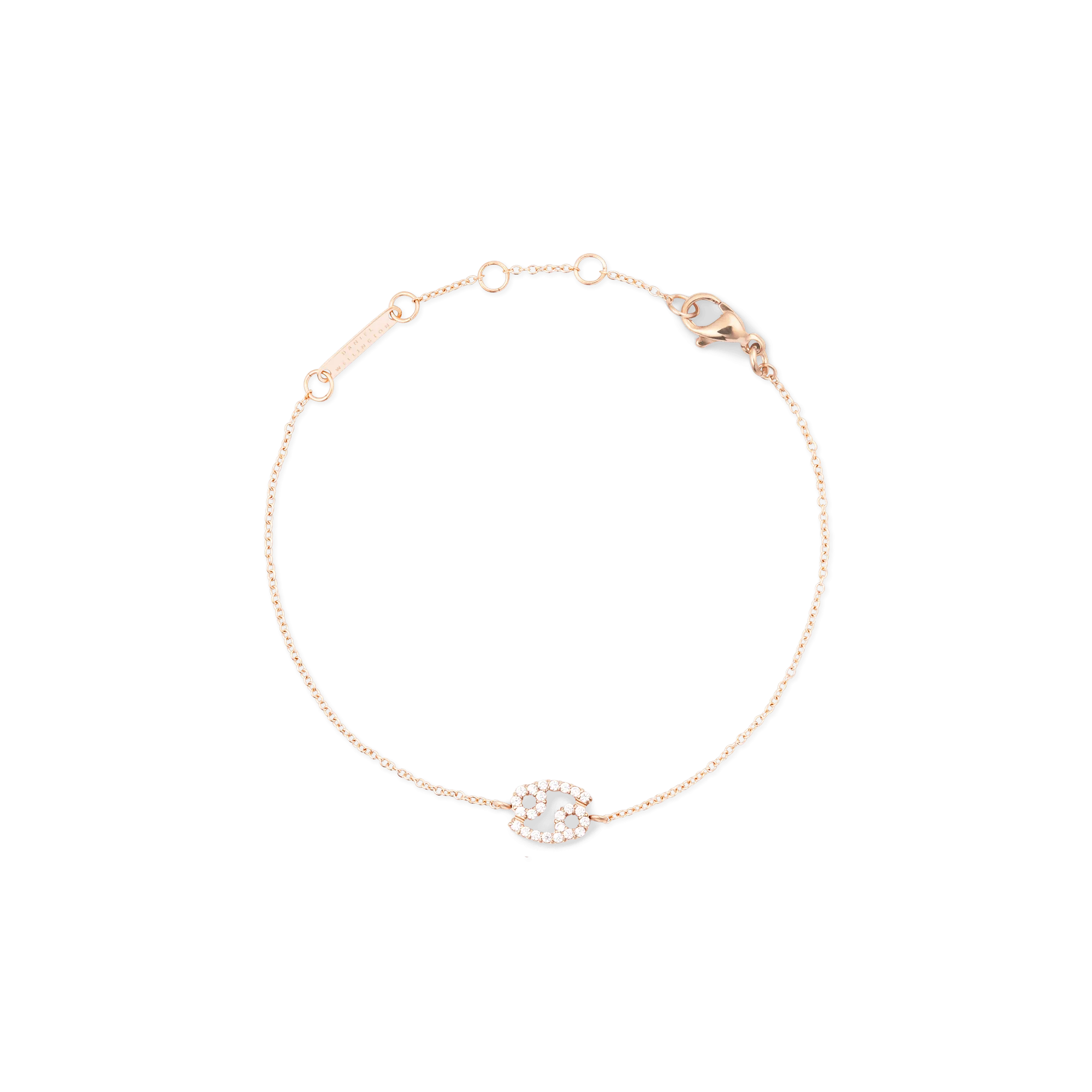 Daniel Wellington Crystal Zodiac Chain Bracelet Rose Gold