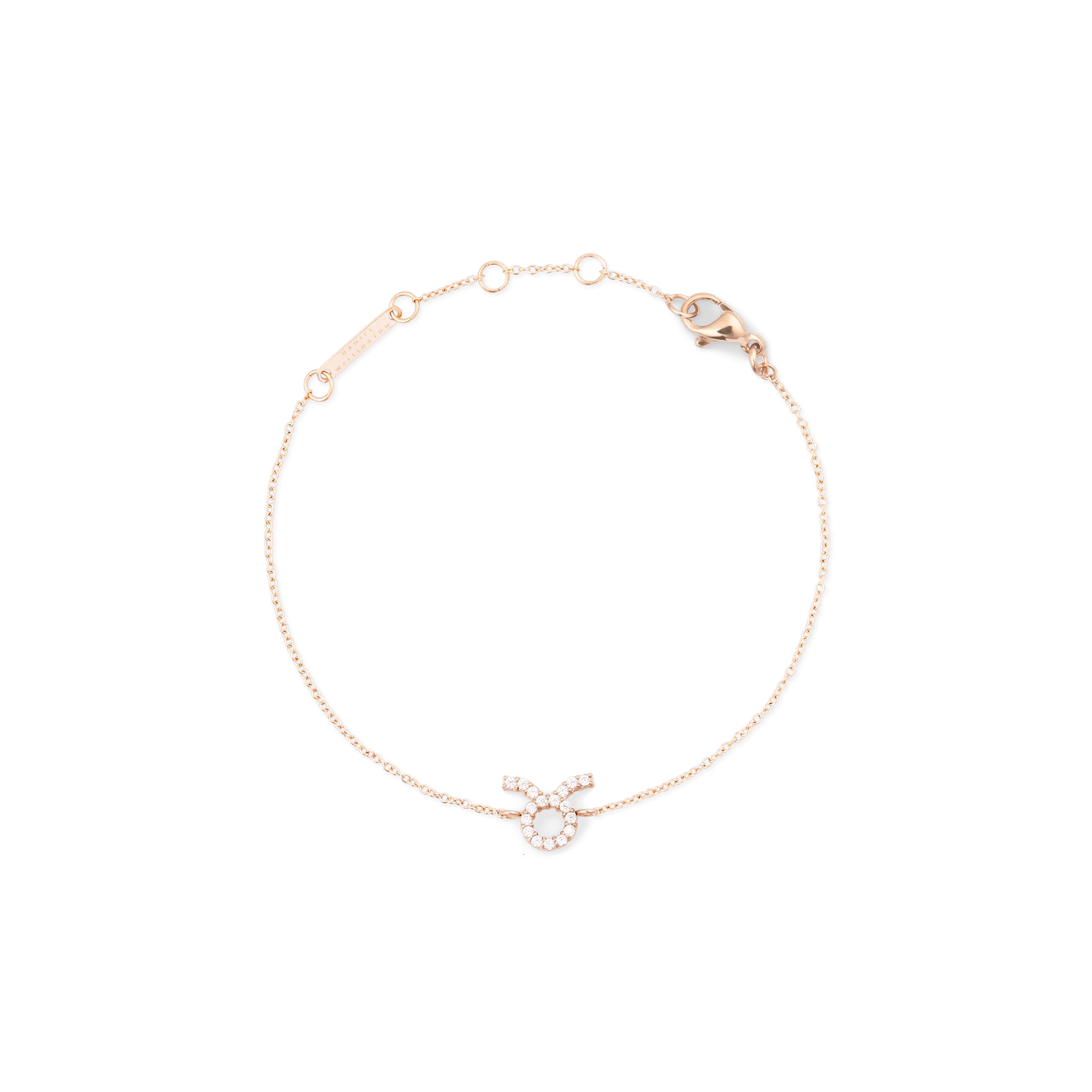 Daniel Wellington Crystal Zodiac Chain Bracelet Rose Gold