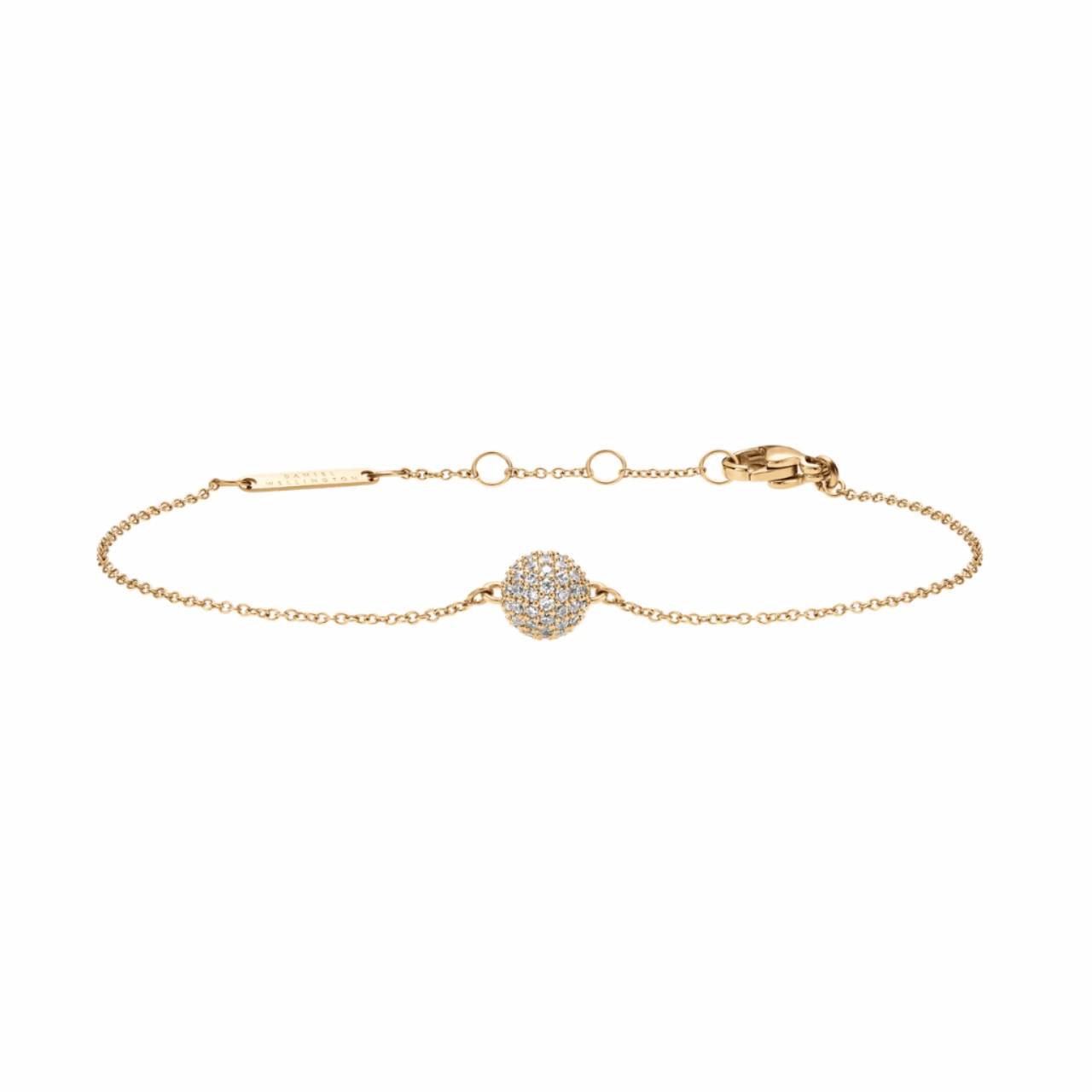 Daniel Wellington Pav Crystal Pendant Gold Bracelet DW00400641