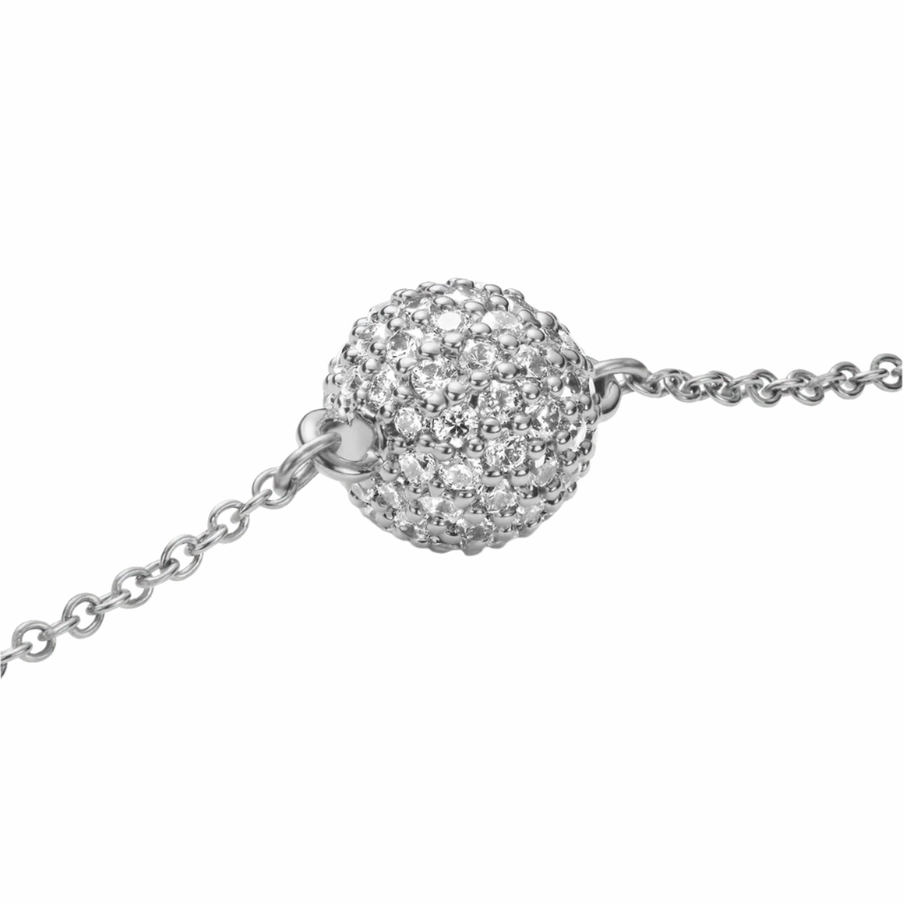 Daniel Wellington Pav Crystal Pendant Silver Bracelet DW00400656