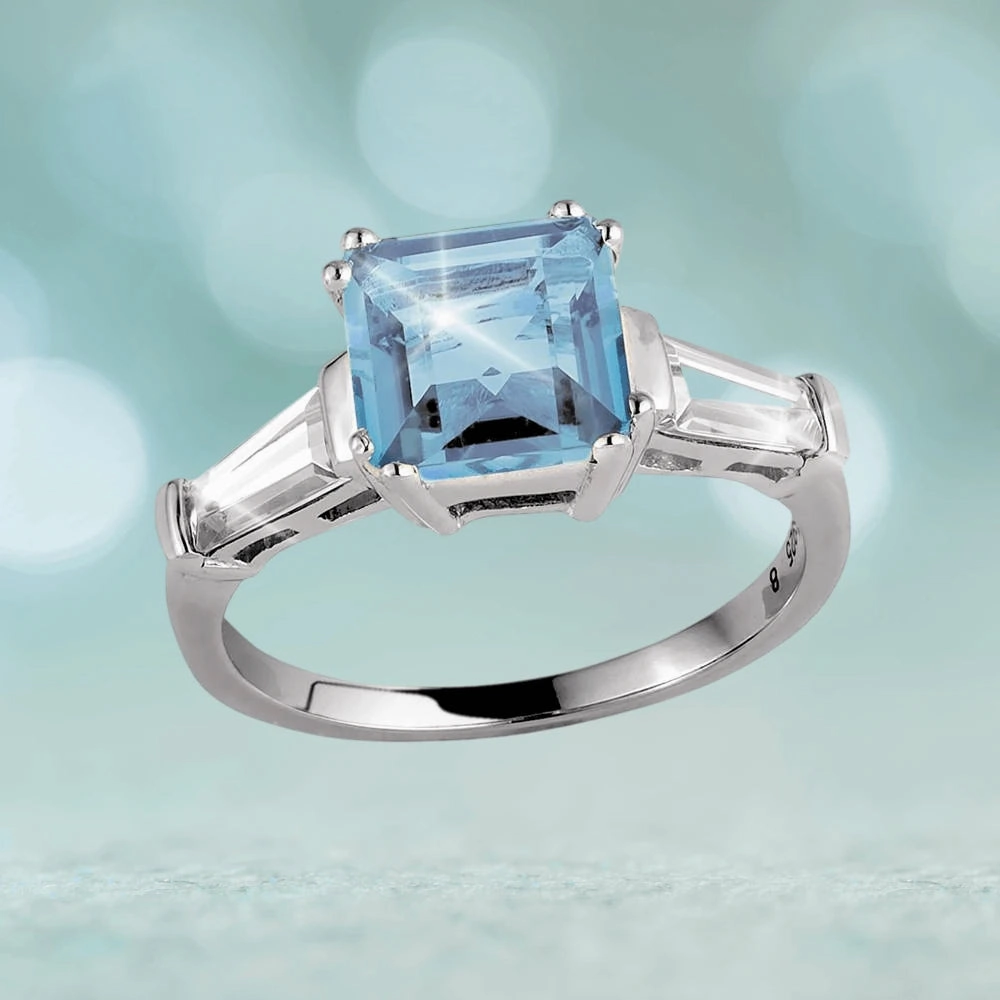 Decadence Gem Ring Blue Topaz
