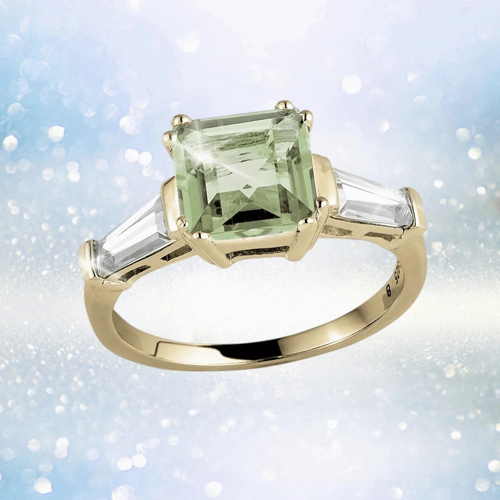 Decadence Gem Ring Green Amethyst