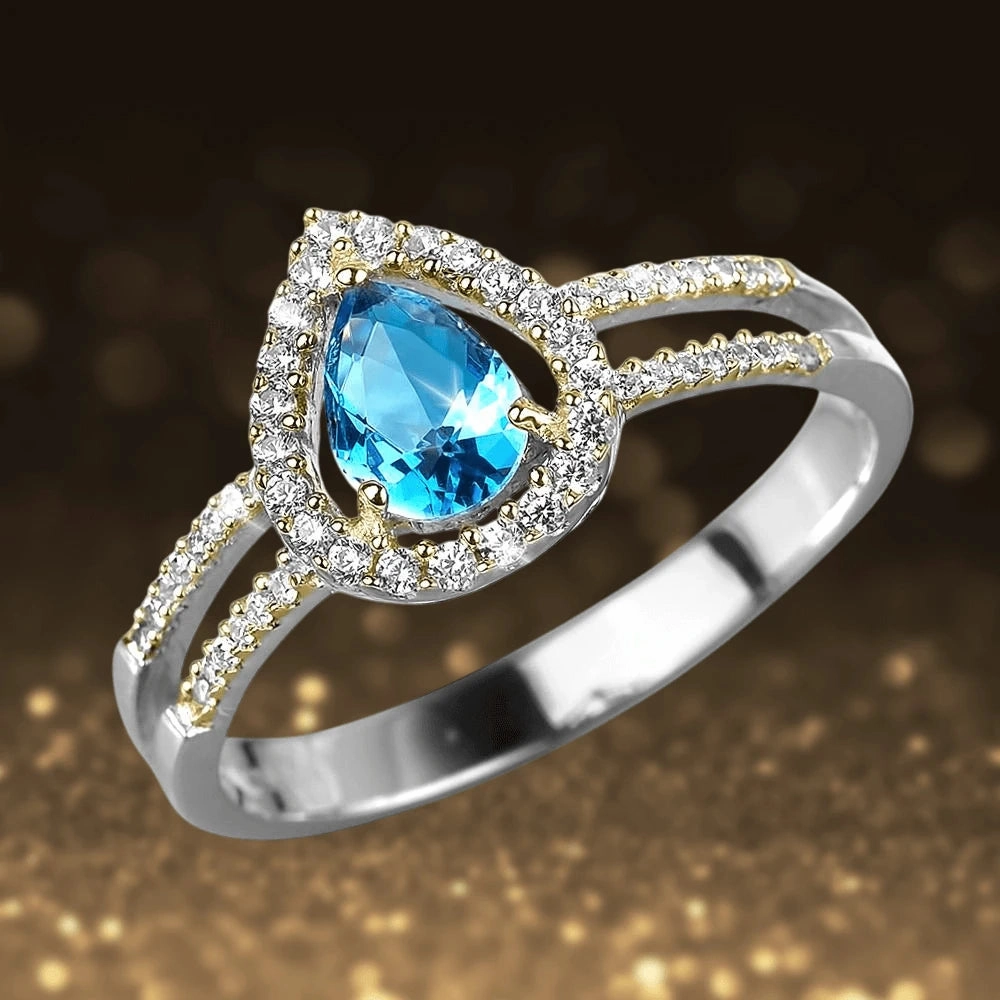 Dewdrop Halo Ring