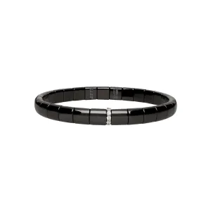 Diamond and Polished Black Ceramic Pura Bracelet