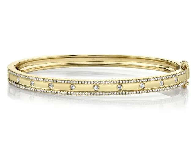 Diamond Hinged Bangle
