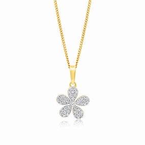 Diamond Pendant in 9ct Yellow Gold