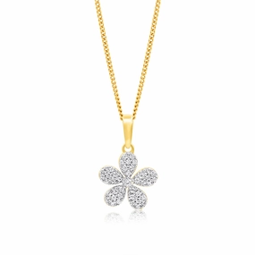Diamond Pendant in 9ct Yellow Gold