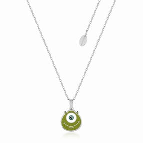Disney Monster Inc Silver Plated Mike Wazowski Pendant on 40 7cm Chain