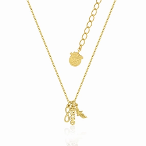 Disney Pixar Toy Story Gold Plated Buzz Lightyear To Infinity Pendant On Chain