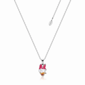 DISNEY Stainless Steel 47cm Animated Daisy Duck Pendant on Chain