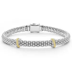 Double X Caviar Diamond Bracelet | 6mm (Size M)