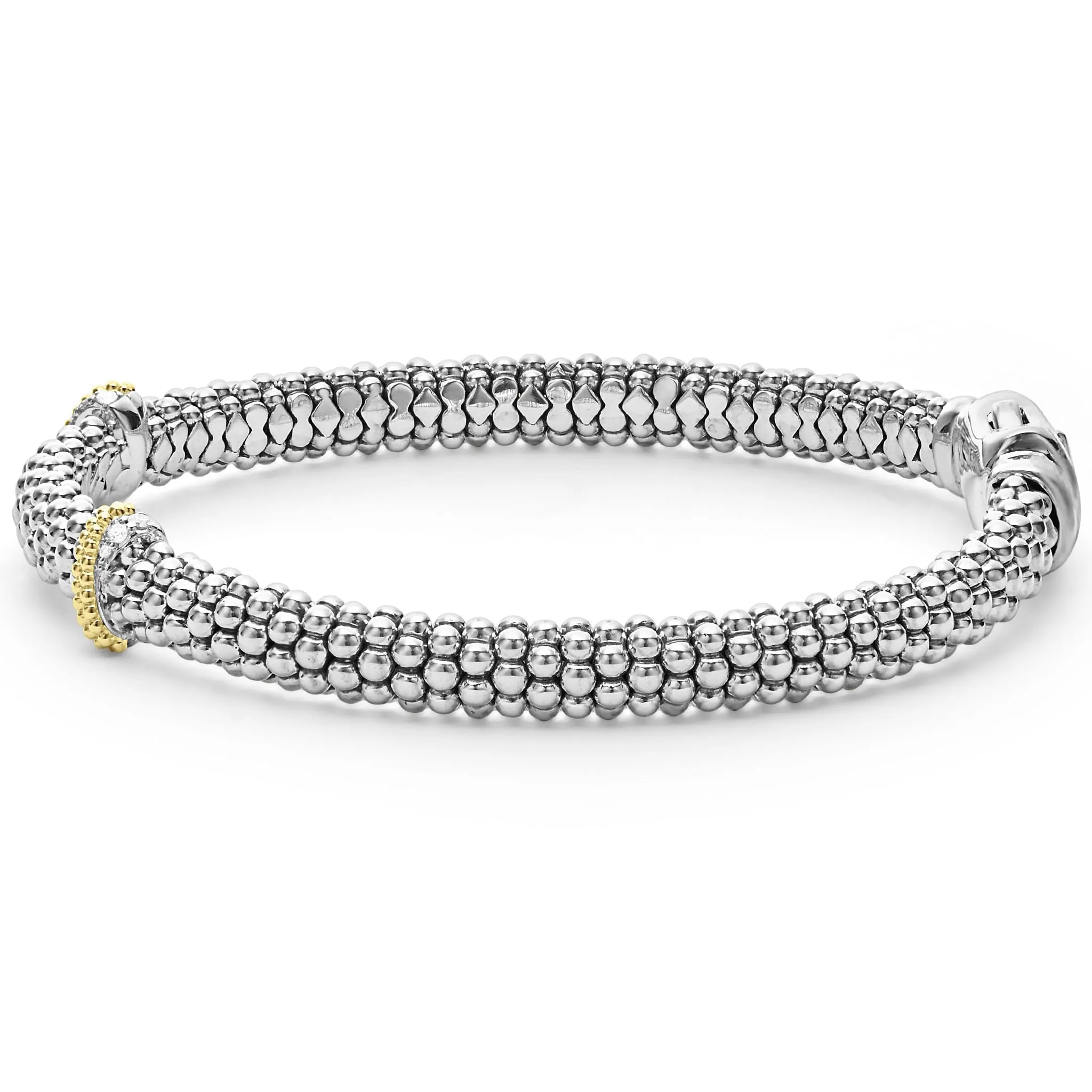Double X Caviar Diamond Bracelet | 6mm (Size M)