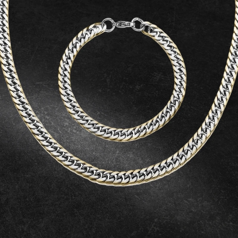 Double Curb Gold Edged Set