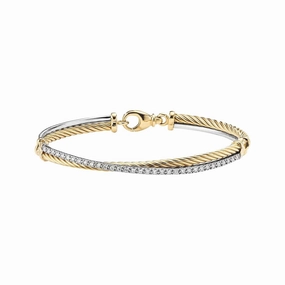 DY Crossover Bracelet with Diamonds