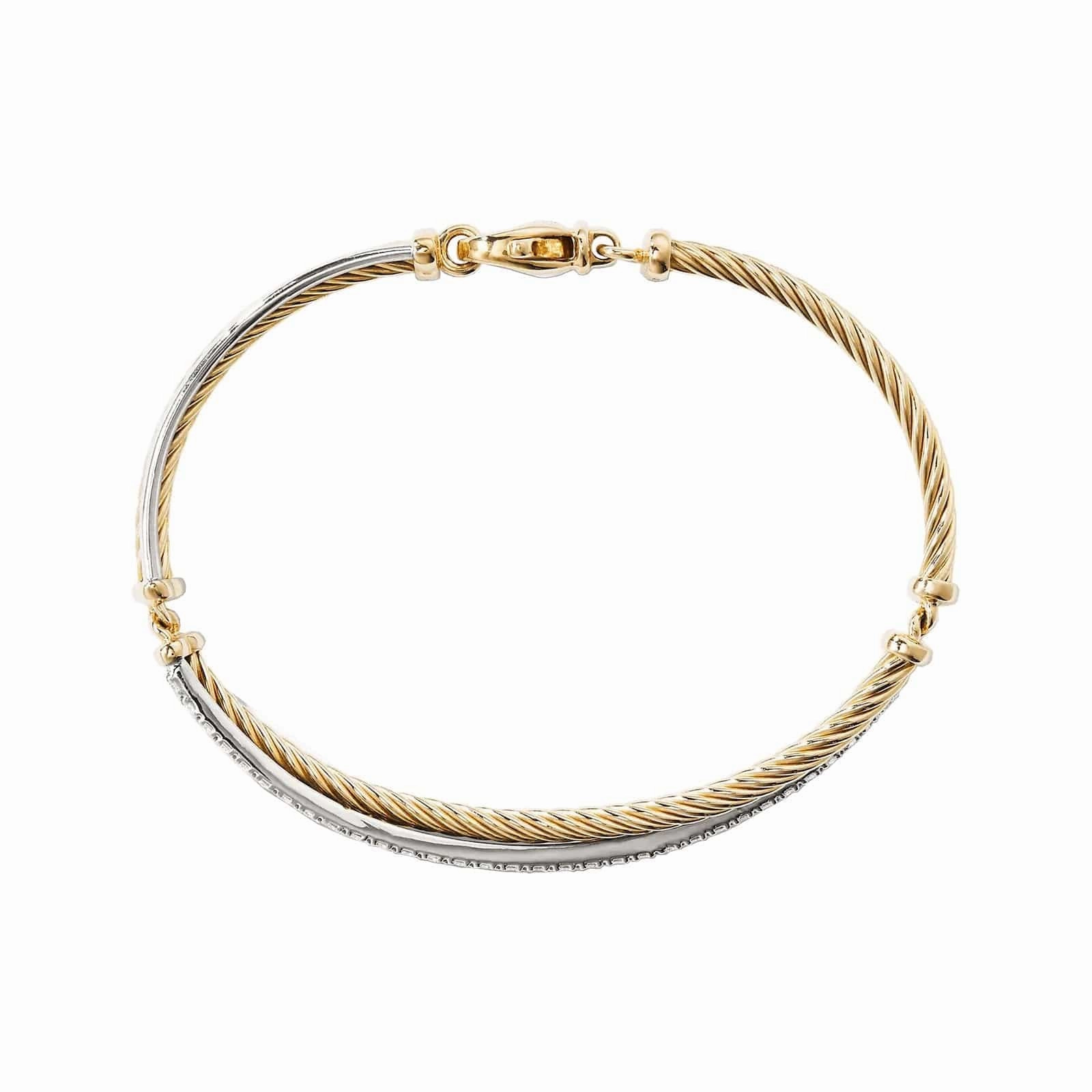 DY Crossover Bracelet with Diamonds