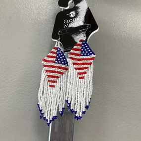 EARRINGS DANGLE/DROP by    CLOTHES MENTOR In BLUE & RED & WHITE