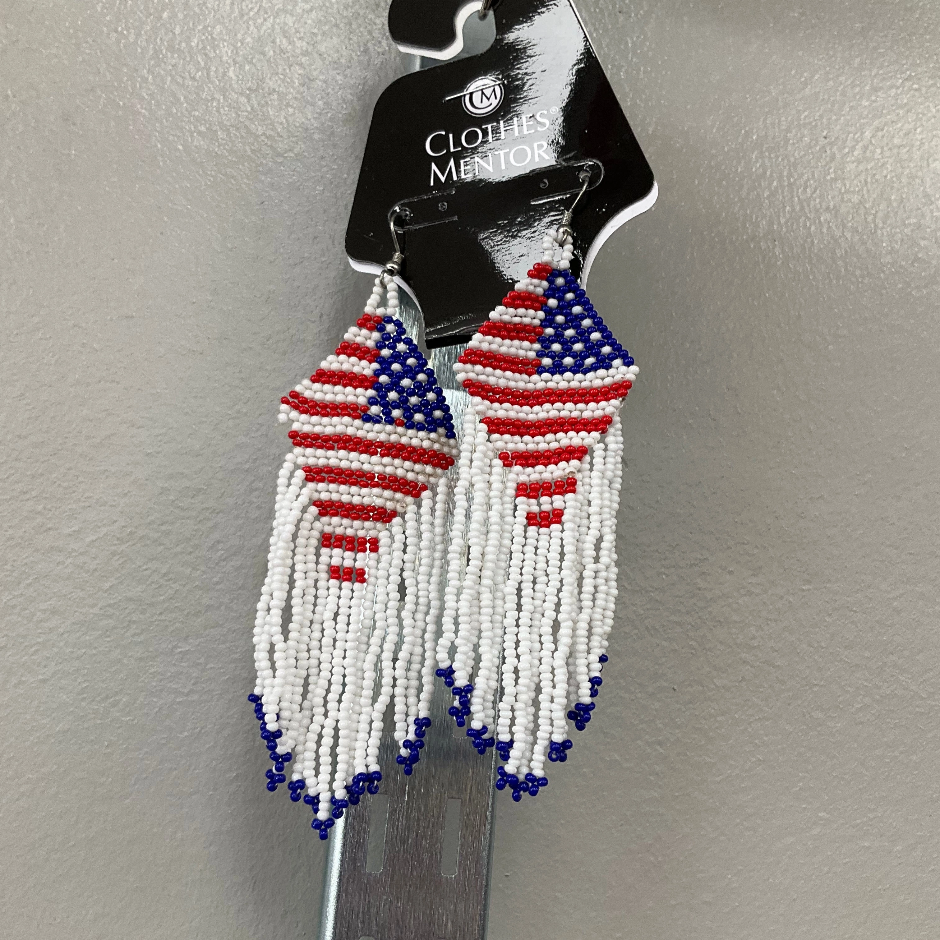 EARRINGS DANGLE/DROP by    CLOTHES MENTOR In BLUE & RED & WHITE