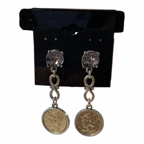 Earrings Dangle/Drop By Chicos In Silver