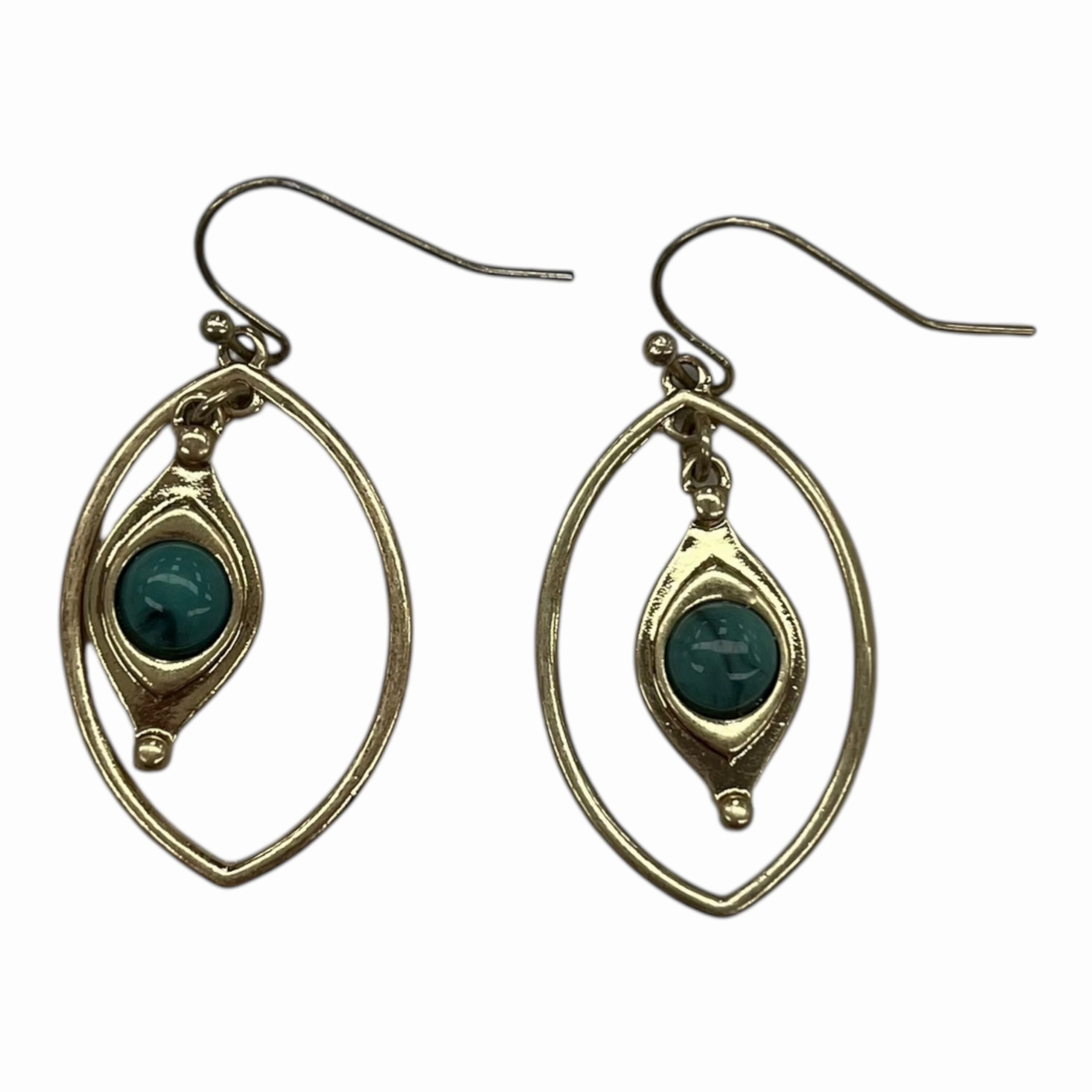 Earrings Dangle/Drop By Clothes Mentor In Teal