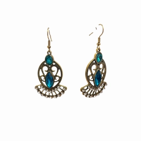 Earrings Dangle/Drop By Cme In Blue & Gold