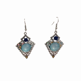 Earrings Dangle/Drop By Cme In Blue & Silver