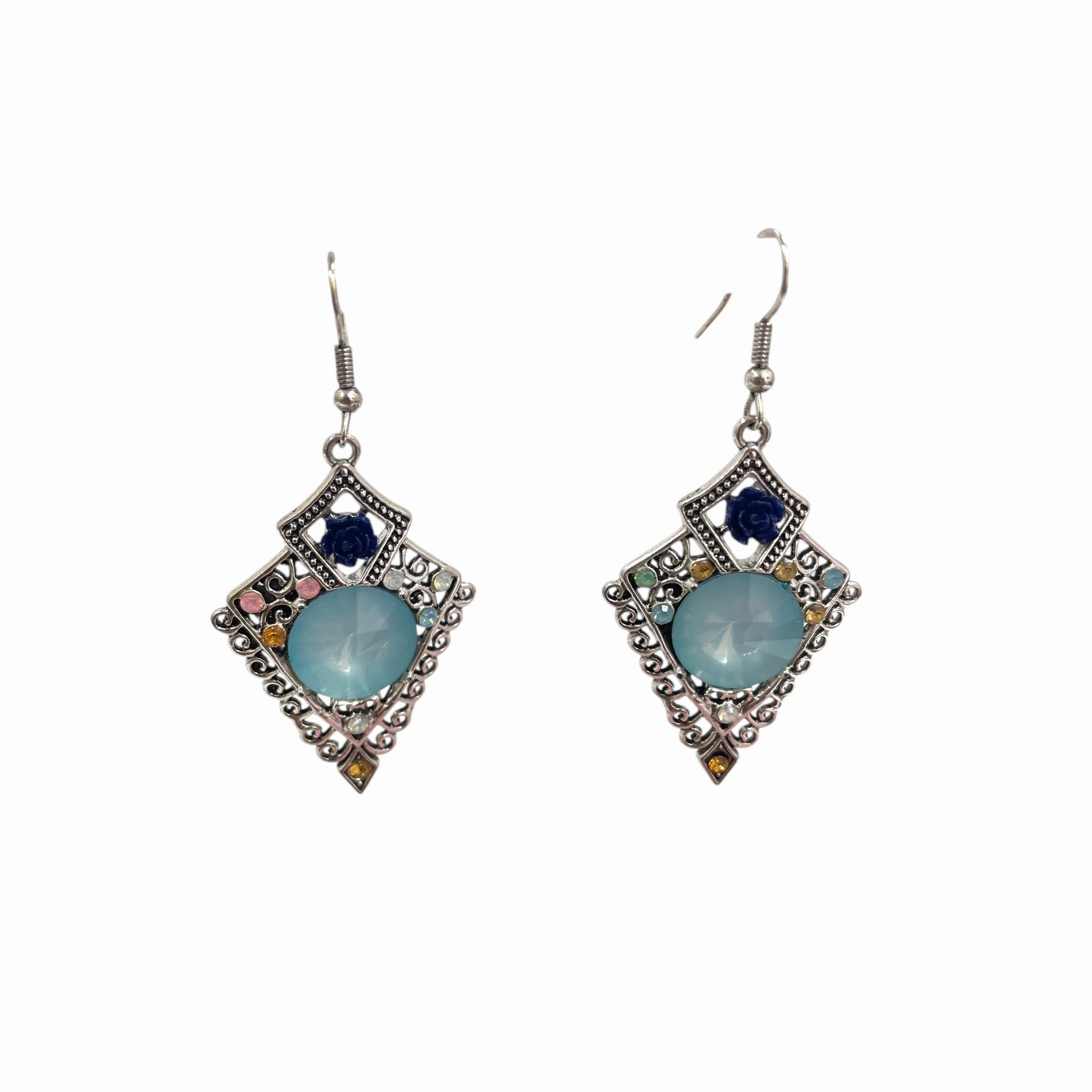Earrings Dangle/Drop By Cme In Blue & Silver