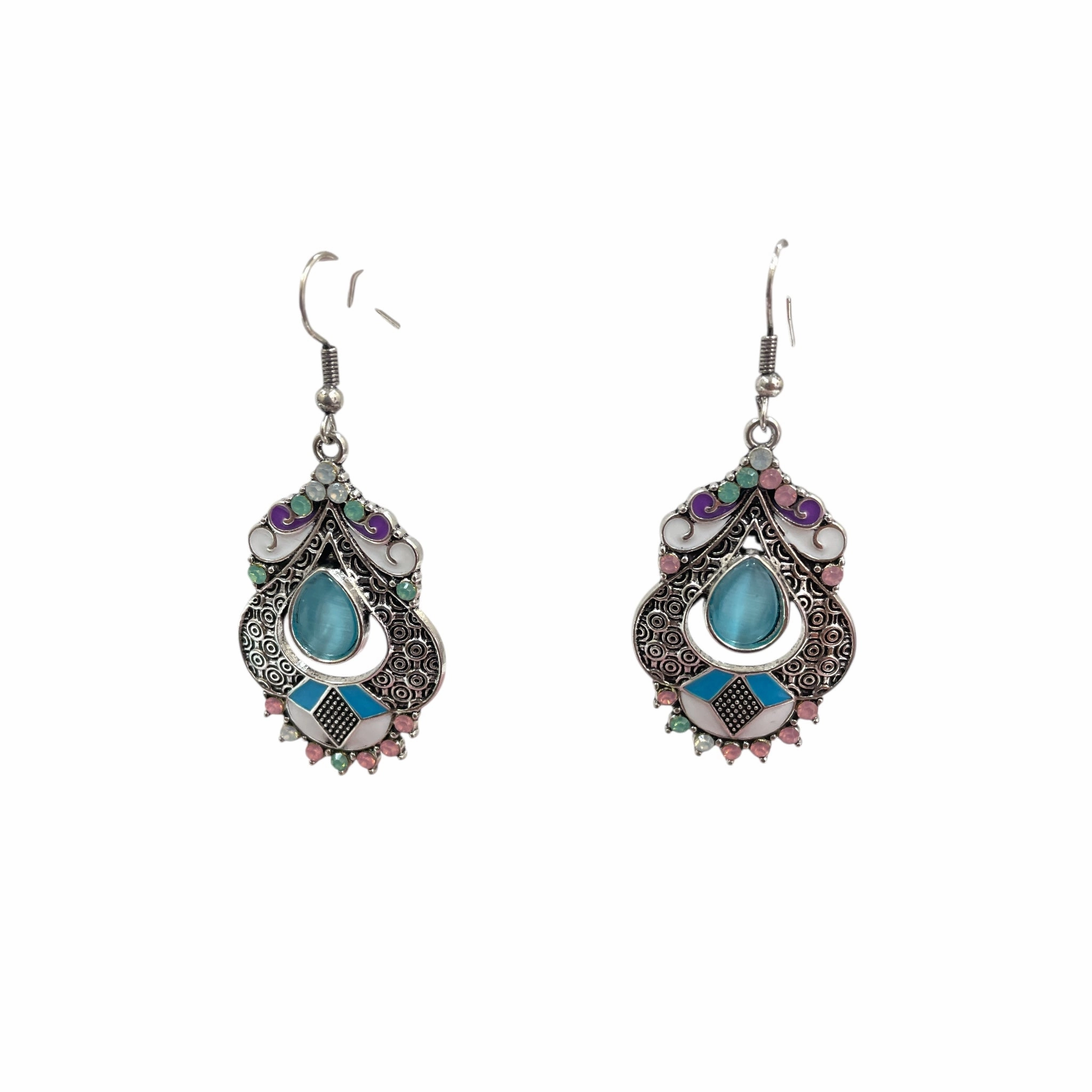 Earrings Dangle/Drop By Cme In Blue & Silver