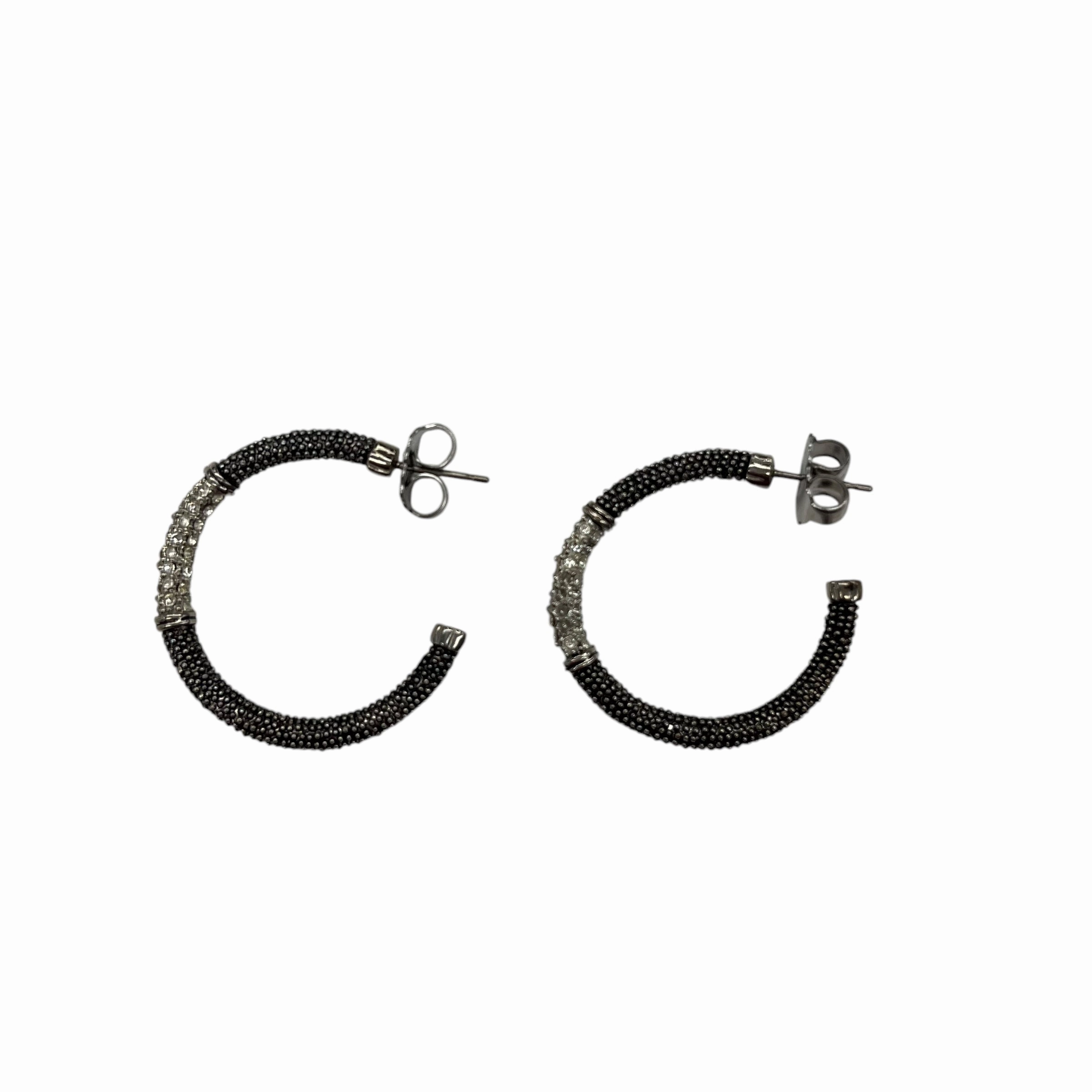 Earrings Hoop By Clothes Mentor In Grey
