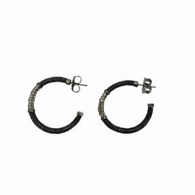 Earrings Hoop By Clothes Mentor In Grey