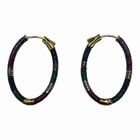 Earrings Hoop By Clothes Mentor In Multi