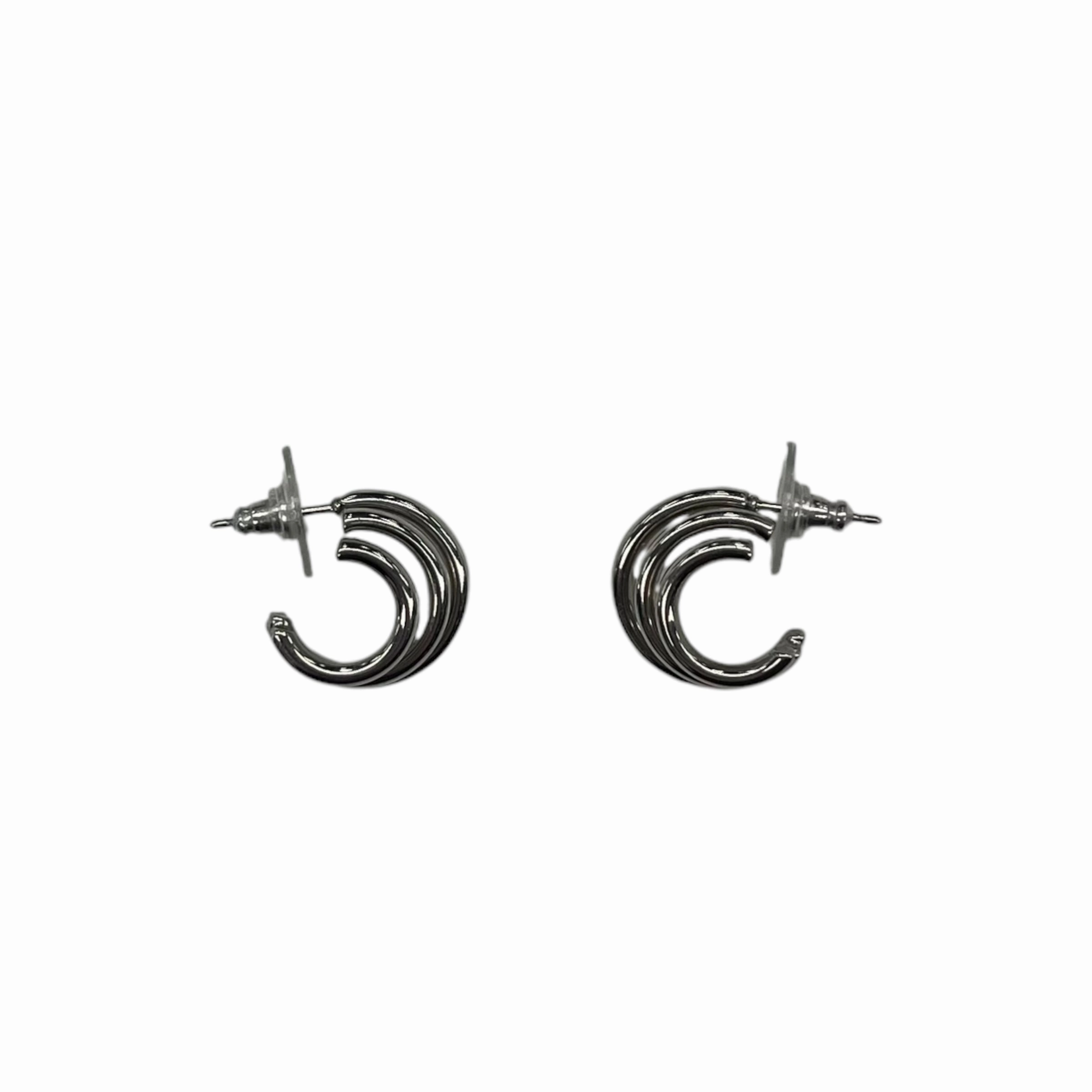 Earrings Hoop By Clothes Mentor In Silver