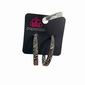 Earrings Hoop By Paparazzi In Black