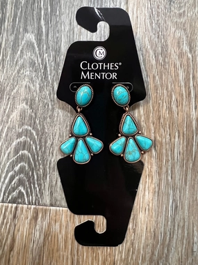 EARRINGS STATEMENT by    CLOTHES MENTOR In TEAL