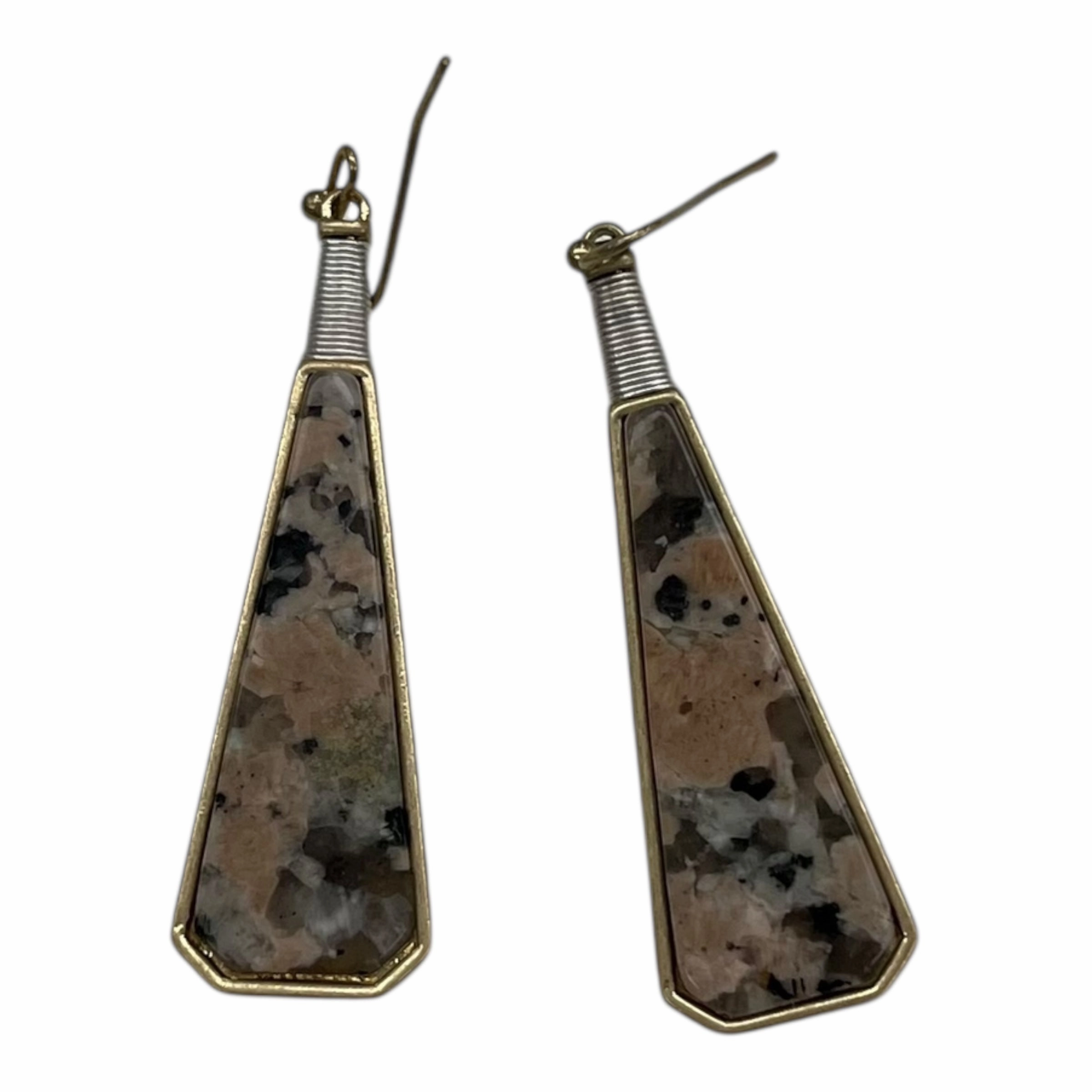 Earrings Statement By Clothes Mentor In Gold & Pink