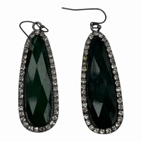 Earrings Statement By Clothes Mentor In Green & Silver