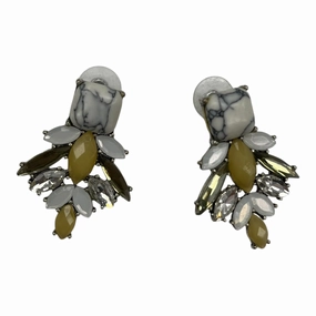 Earrings Statement By Clothes Mentor In White & Yellow