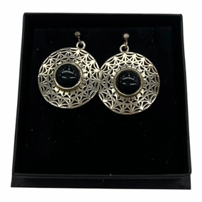 Earrings Sterling Silver By Cmb In Black & Silver