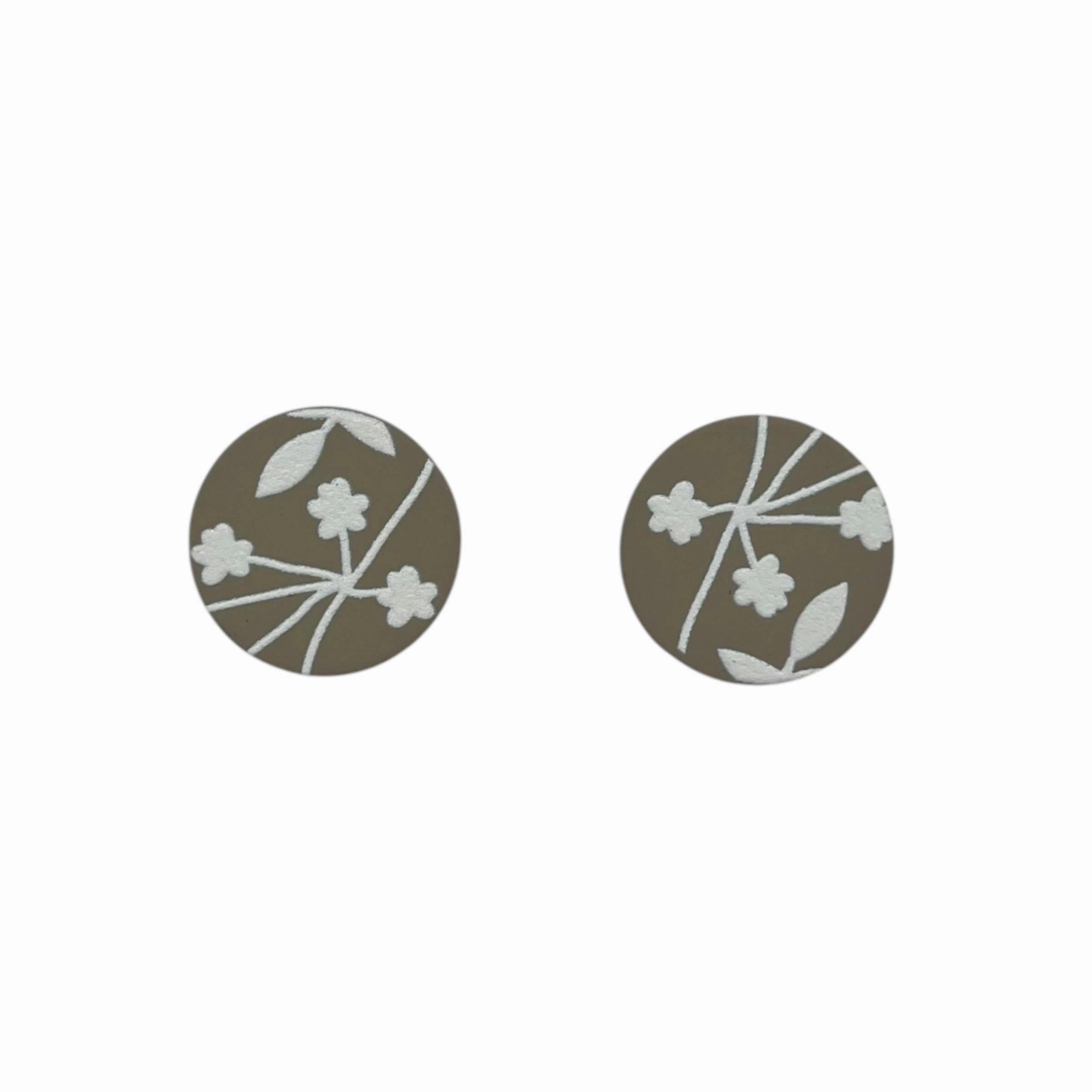 Earrings Stud By Cmf In Tan