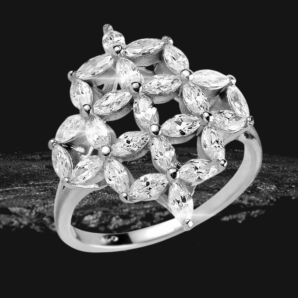 Floretta Rhodium Ring