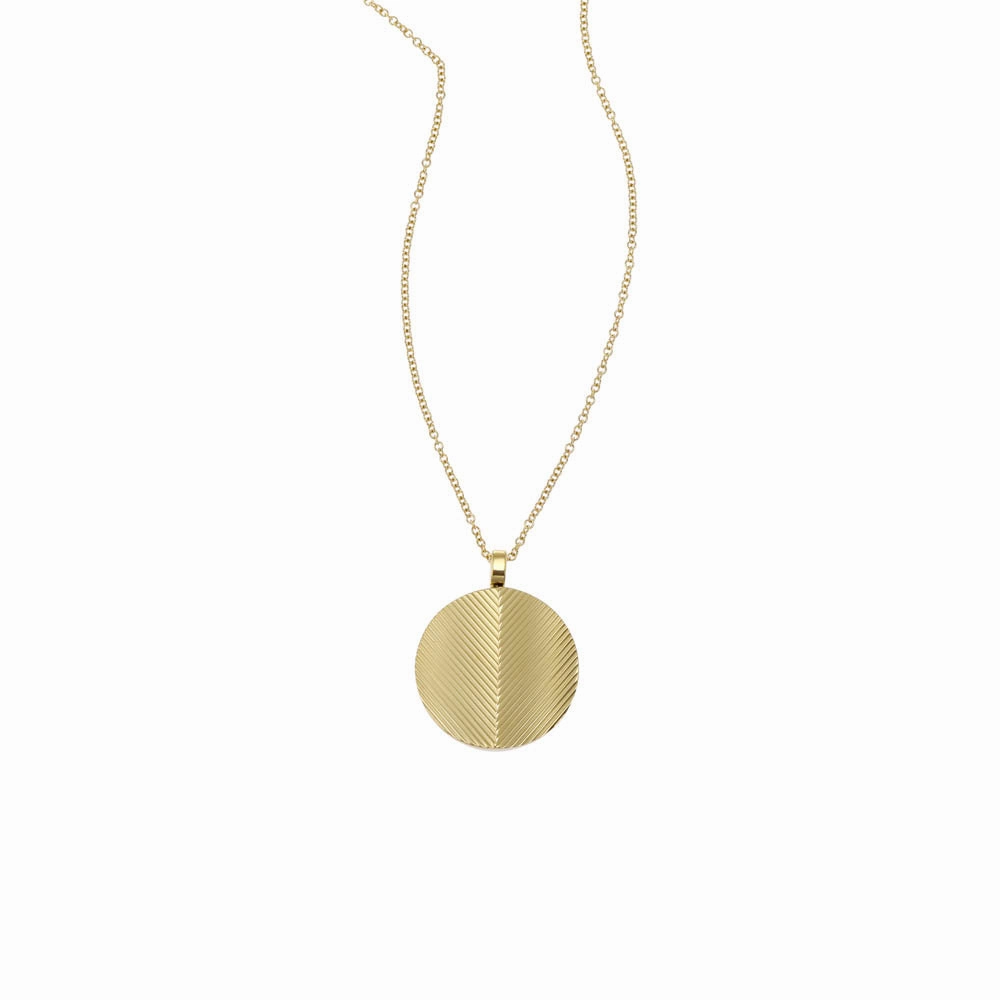 Fossil Yellow Gold Plated Stainless Steel  Harlow Pendant with Chain