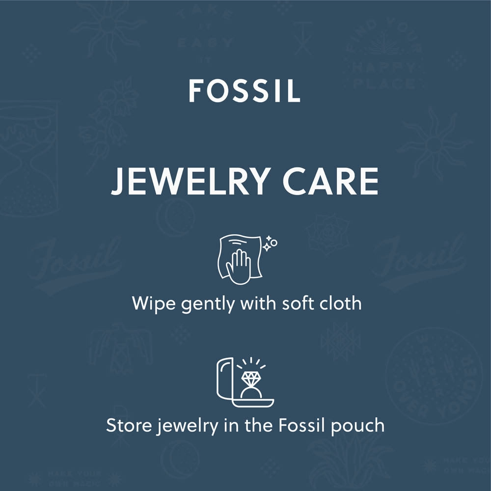 Fossil Yellow Gold Plated Stainless Steel Sadie Pendant with Chain