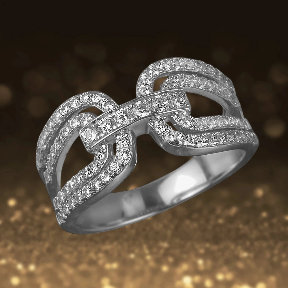 Gancini Rhodium Ring