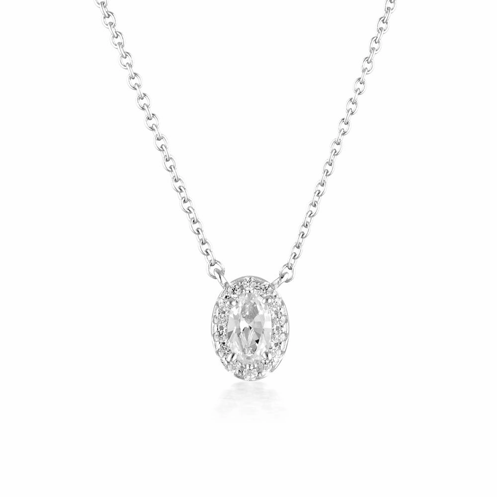 Georgini Aurora Sterling Silver Glow Pendant On Chain