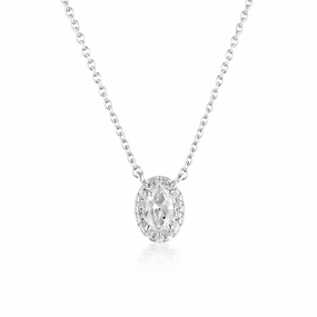 Georgini Aurora Sterling Silver Glow Pendant On Chain
